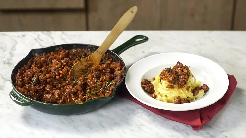 molho ragu para acompanhar a polenta