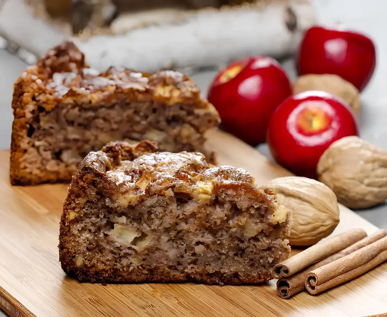 bolo de maçã com aveia no liquidificador