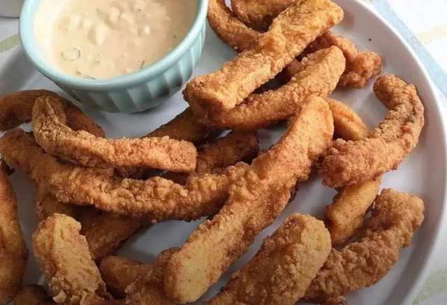 Tiras de Pota Fritas: Crocância do Mar