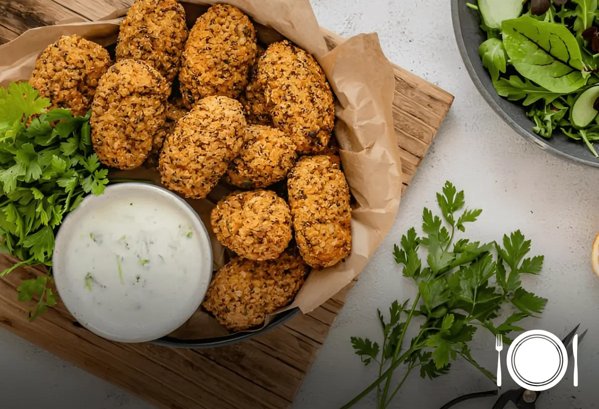 croquetes-quinoa-bulgur-molho-tzatziki