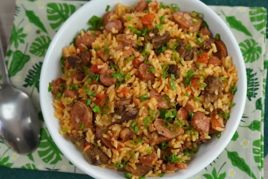 Arroz Carreteiro com Sobras de Churrasco