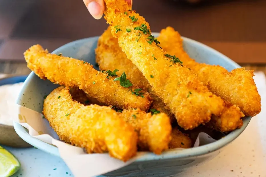 Iscas de Frango à Milanesa