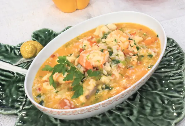 Arroz de Tamboril e Gambas