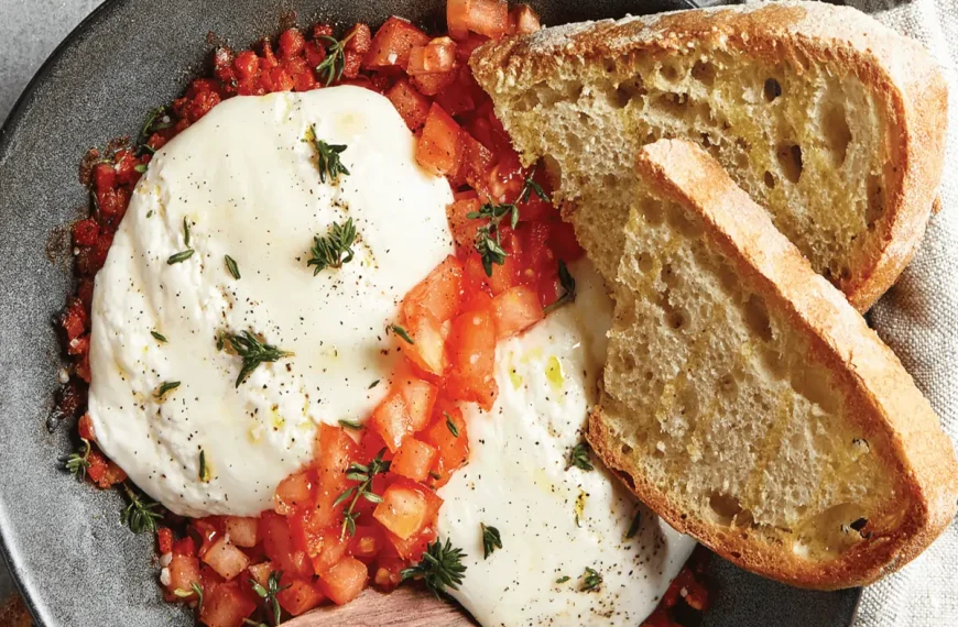 Burrata com Tomate e Chouriço