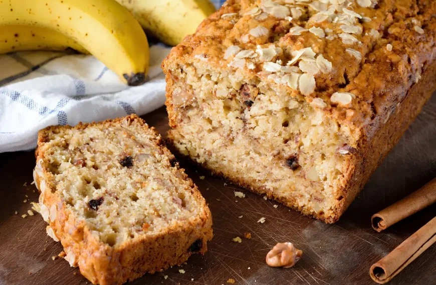 banana bread crocante e aveia